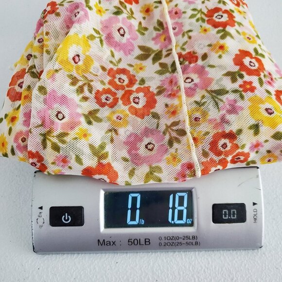 Le Lis Womens Floral Mesh Sheer Long Sleeve Top Size L Whimsey Cottage Core Boho - Picture 9 of 9